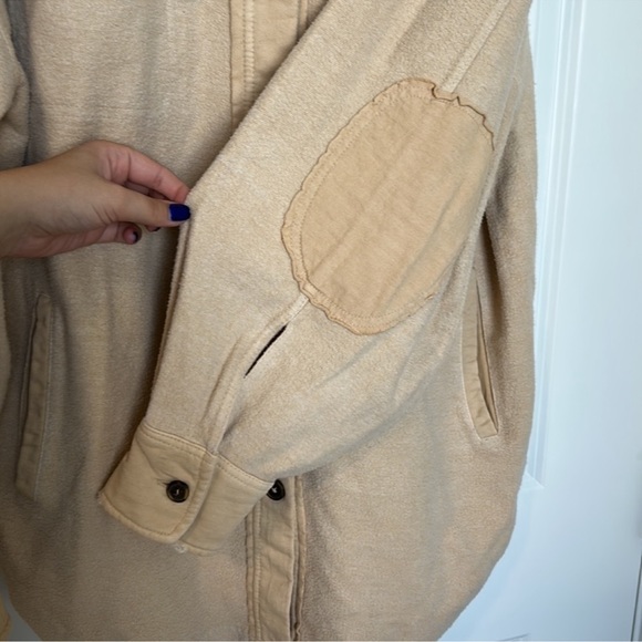 Free People Ruby Oversized Shacket Mustard Seed NWT - Picture 5 of 12